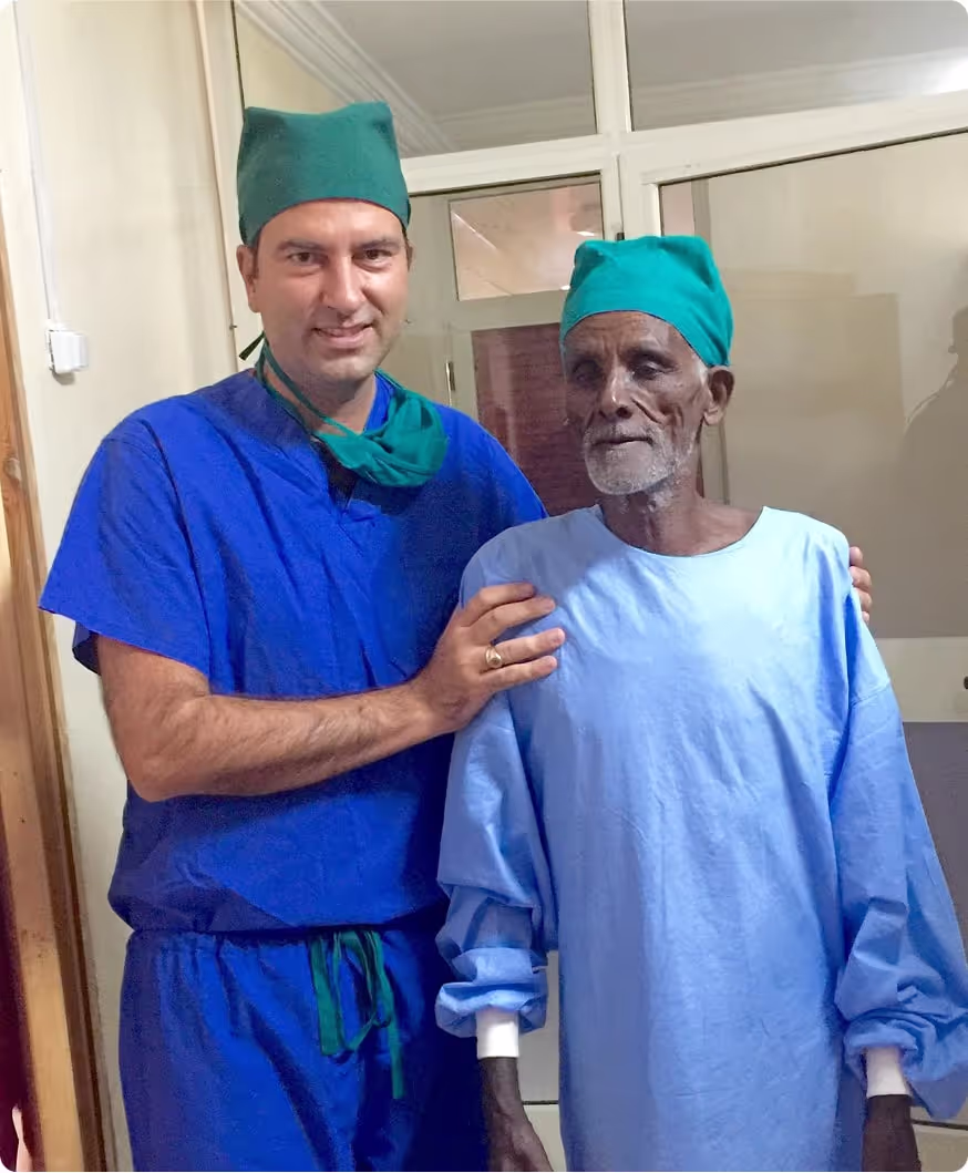 Dr. Ianchulev with a patient